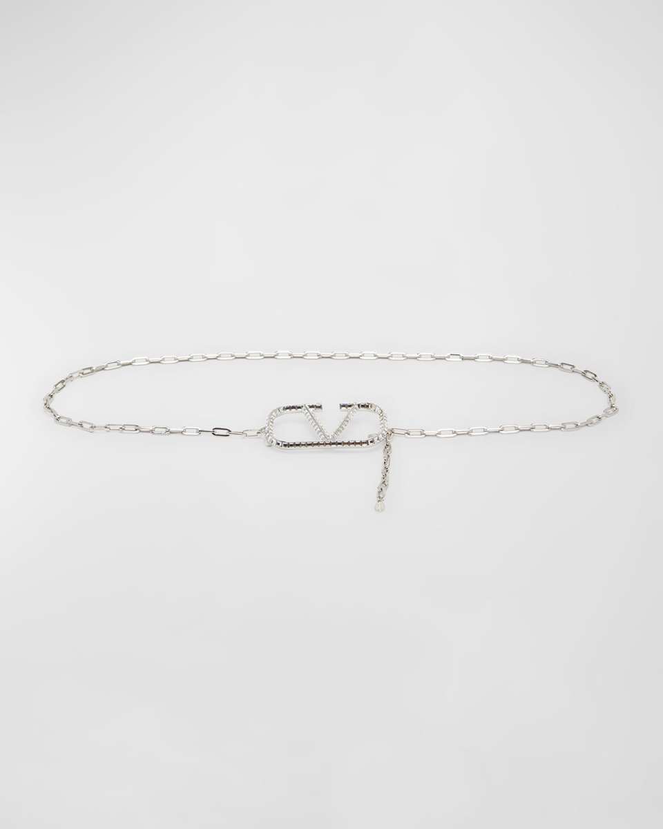 V-Logo Signature Chain Belt